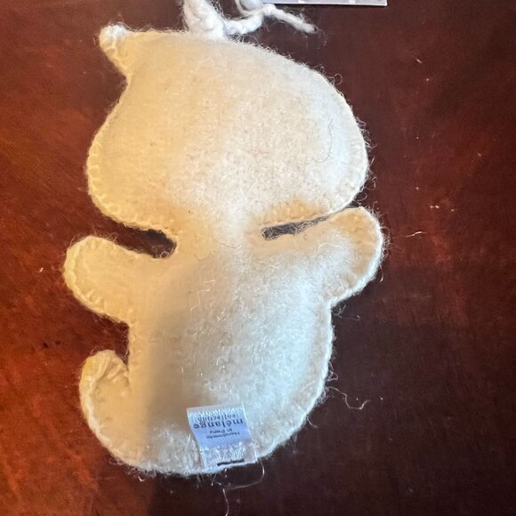 Handmade Melange Collection Wool Felt Ghost Ornament hand made fair trade - Picture 5 of 6